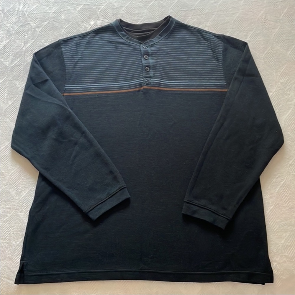 HAGGAR CLOTHING MENS HENLEY SWEATER size XL new